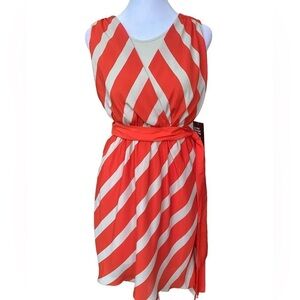 NWT‎ Express High Low Striped Sleeveless Dress Small